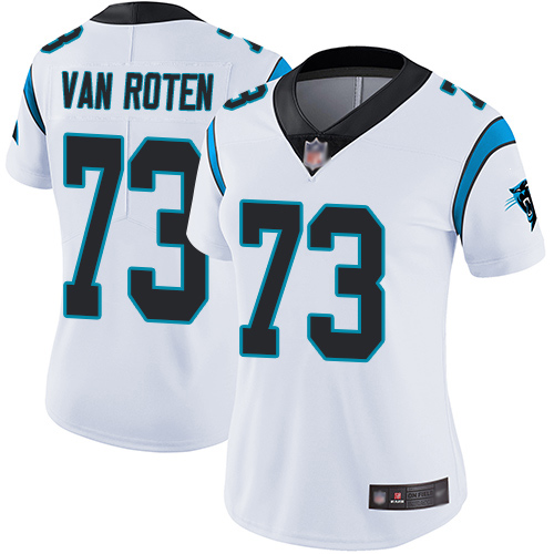 Carolina Panthers Limited White Women Greg Van Roten Road Jersey NFL Football #73 Vapor Untouchable->women nfl jersey->Women Jersey